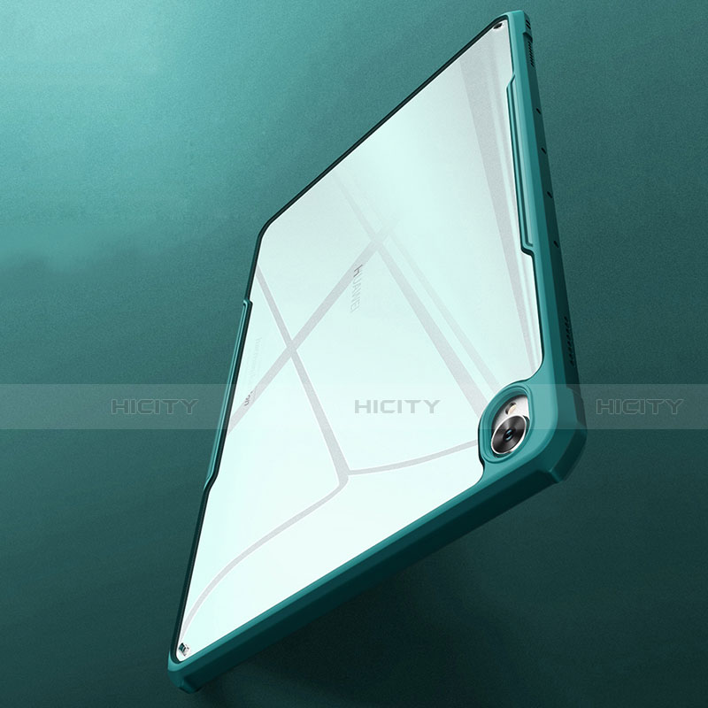 Custodia Silicone Trasparente Specchio Laterale Cover per Huawei MatePad 10.8 Ciano