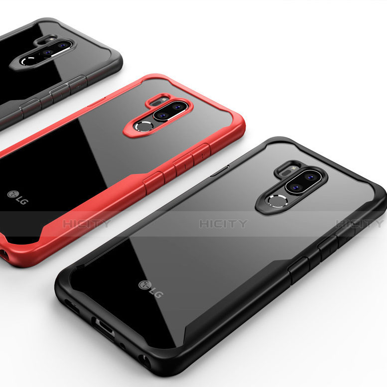 Custodia Silicone Trasparente Specchio Laterale Cover per LG G7