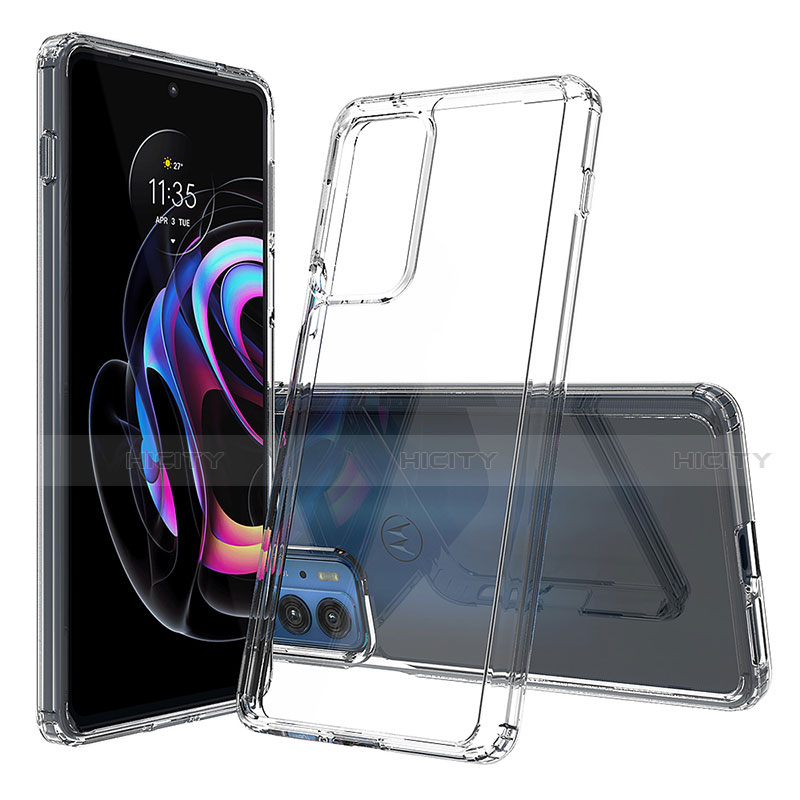 Custodia Silicone Trasparente Specchio Laterale Cover per Motorola Moto Edge 20 Pro 5G Chiaro