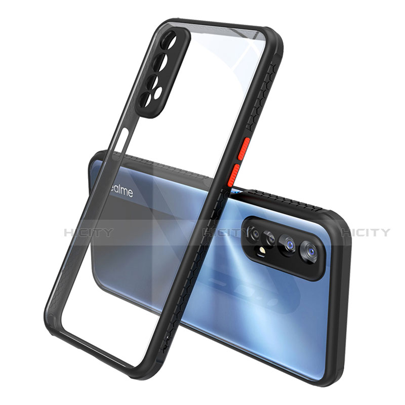 Custodia Silicone Trasparente Specchio Laterale Cover per Realme 7