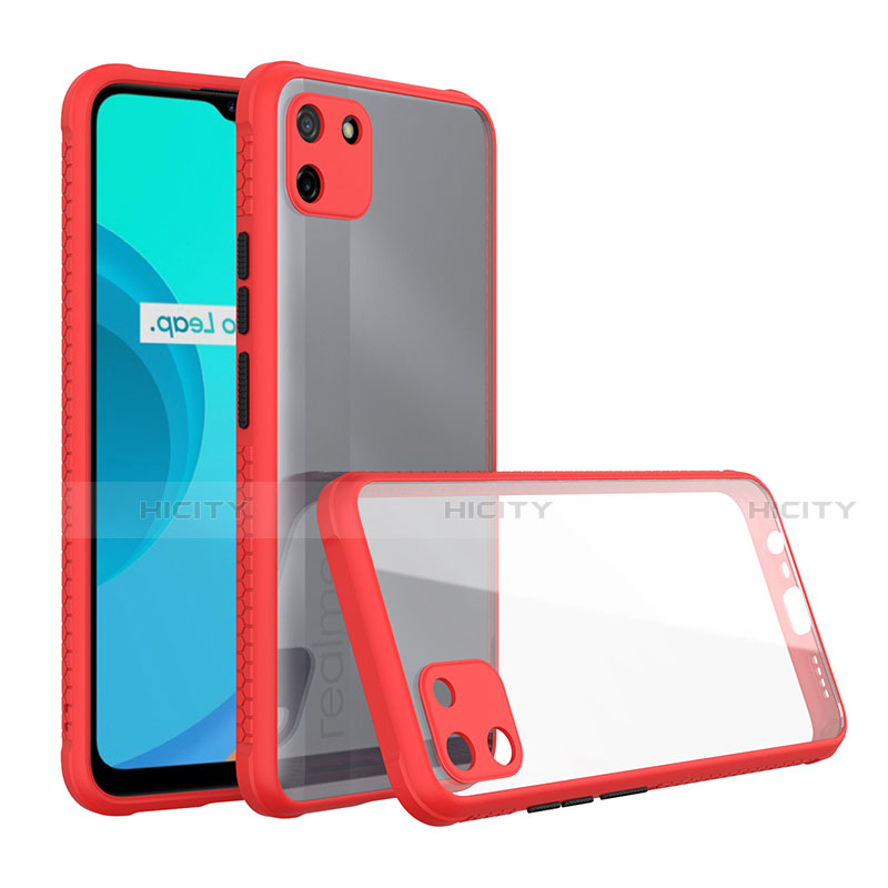 Custodia Silicone Trasparente Specchio Laterale Cover per Realme C11