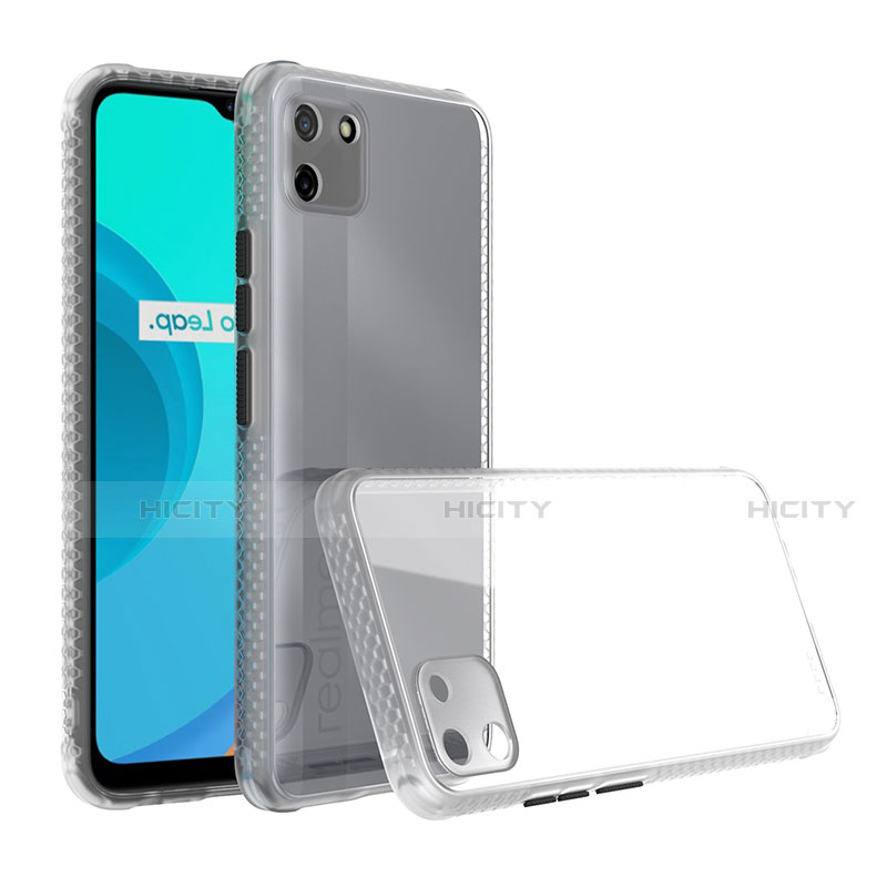 Custodia Silicone Trasparente Specchio Laterale Cover per Realme C11