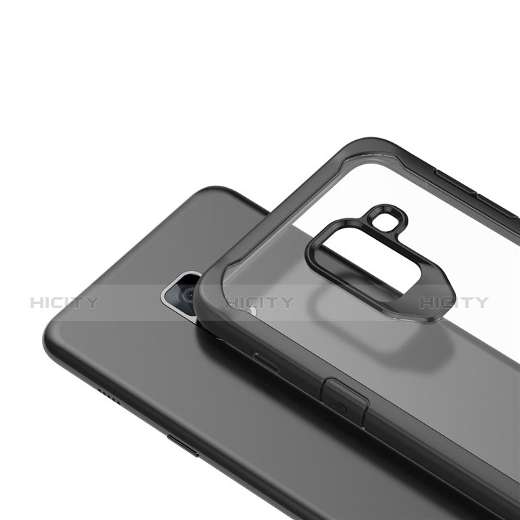 Custodia Silicone Trasparente Specchio Laterale Cover per Samsung Galaxy A6 (2018)
