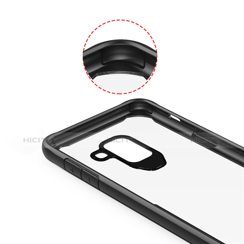 Custodia Silicone Trasparente Specchio Laterale Cover per Samsung Galaxy A6 (2018) Dual SIM