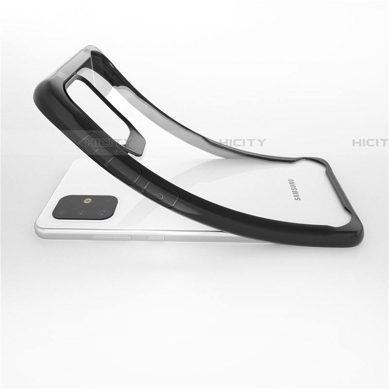 Custodia Silicone Trasparente Specchio Laterale Cover per Samsung Galaxy A71 5G