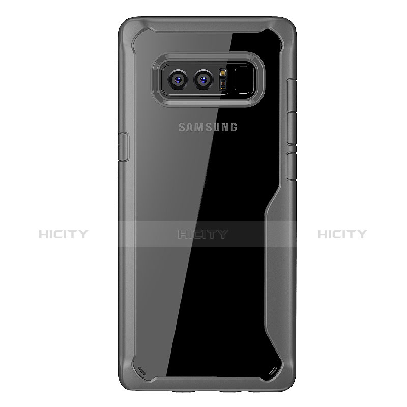 Custodia Silicone Trasparente Specchio Laterale Cover per Samsung Galaxy Note 8