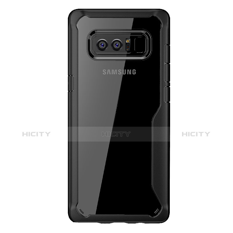 Custodia Silicone Trasparente Specchio Laterale Cover per Samsung Galaxy Note 8 Duos N950F