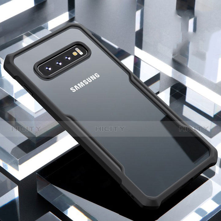 Custodia Silicone Trasparente Specchio Laterale Cover per Samsung Galaxy S10