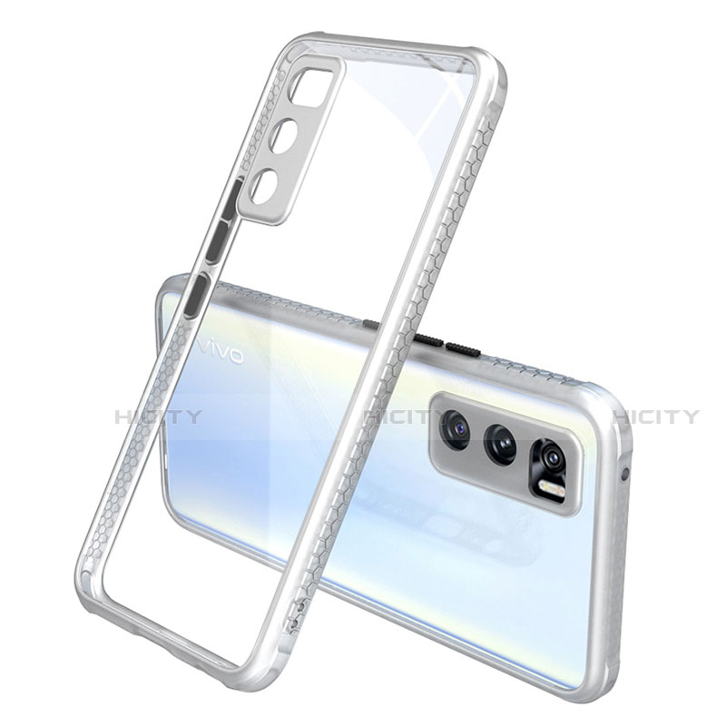 Custodia Silicone Trasparente Specchio Laterale Cover per Vivo Y70 (2020)