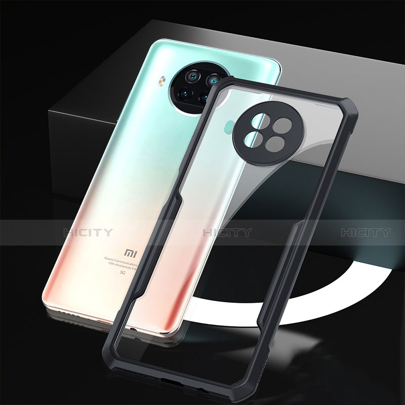 Custodia Silicone Trasparente Specchio Laterale Cover per Xiaomi Mi 10T Lite 5G Nero
