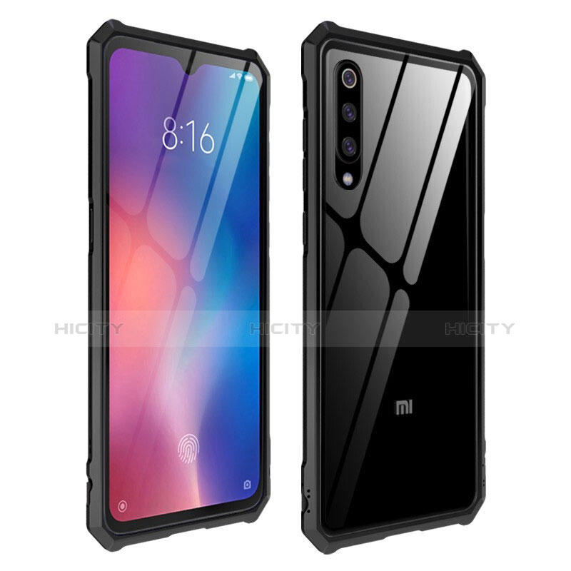 Custodia Silicone Trasparente Specchio Laterale Cover per Xiaomi Mi 9 Pro 5G Nero