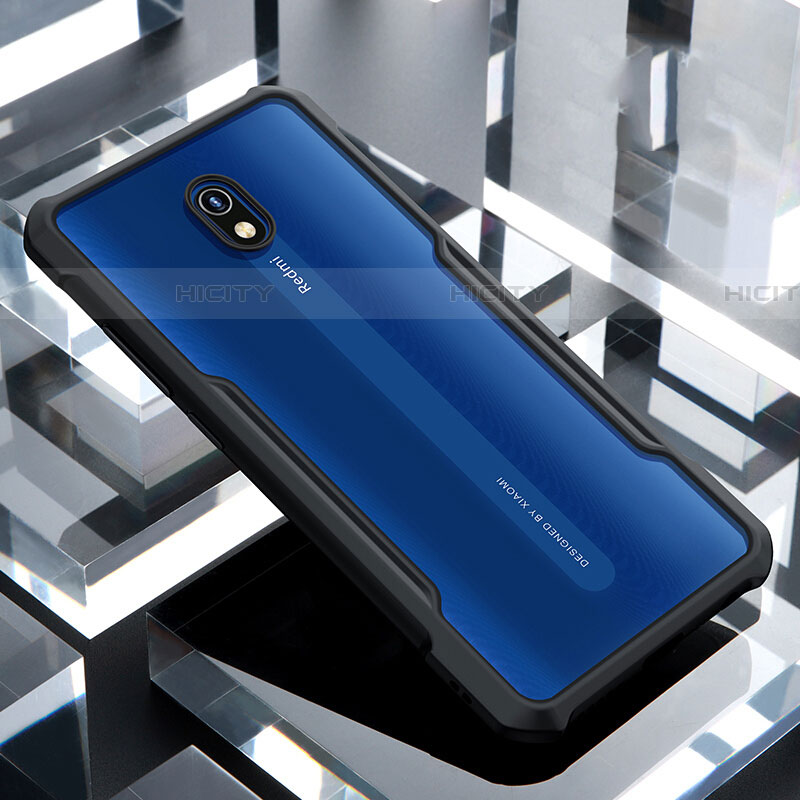 Custodia Silicone Trasparente Specchio Laterale Cover per Xiaomi Redmi 8A