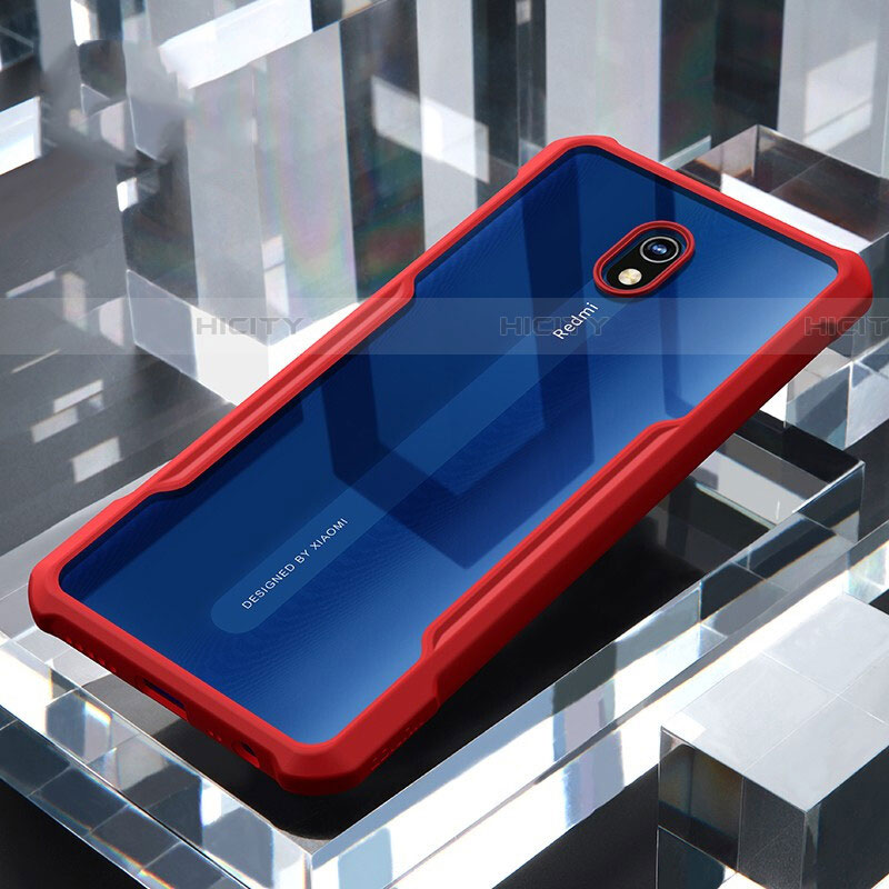 Custodia Silicone Trasparente Specchio Laterale Cover per Xiaomi Redmi 8A