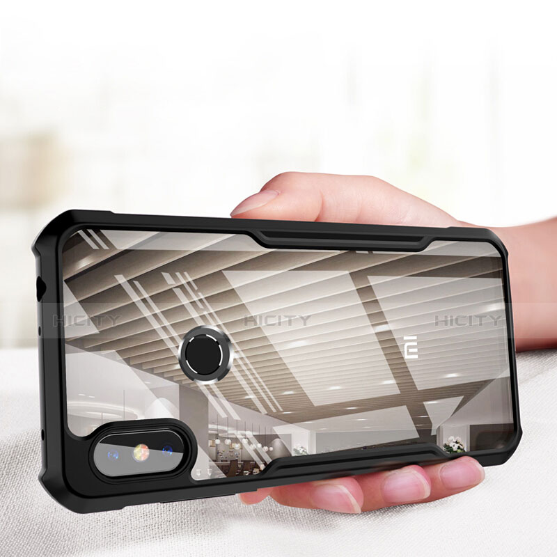Custodia Silicone Trasparente Specchio Laterale Cover per Xiaomi Redmi Note 6 Pro