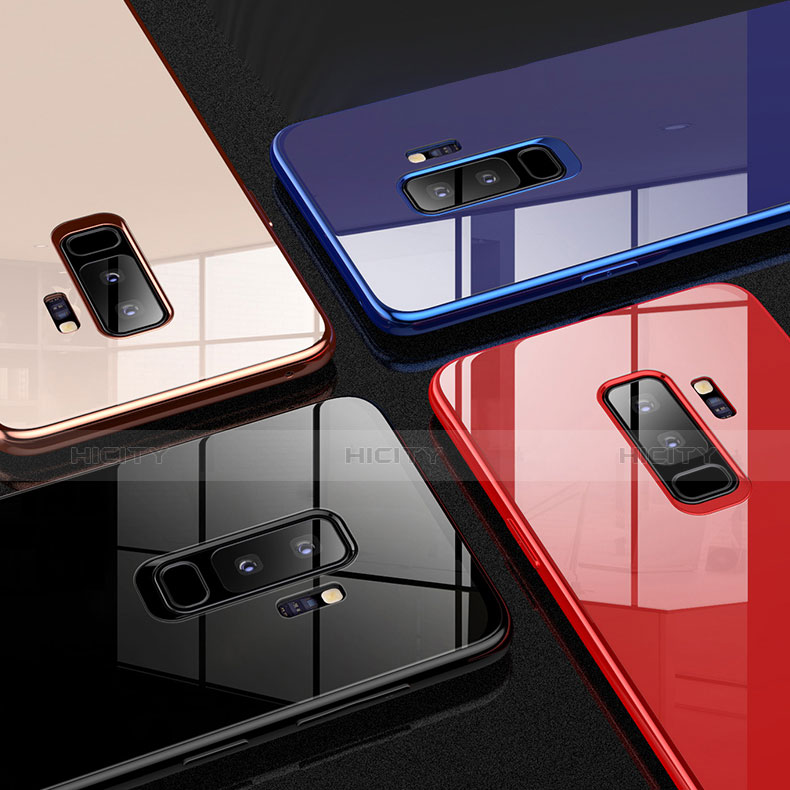 Custodia Silicone Trasparente Specchio Laterale Cover S01 per Samsung Galaxy S9 Plus