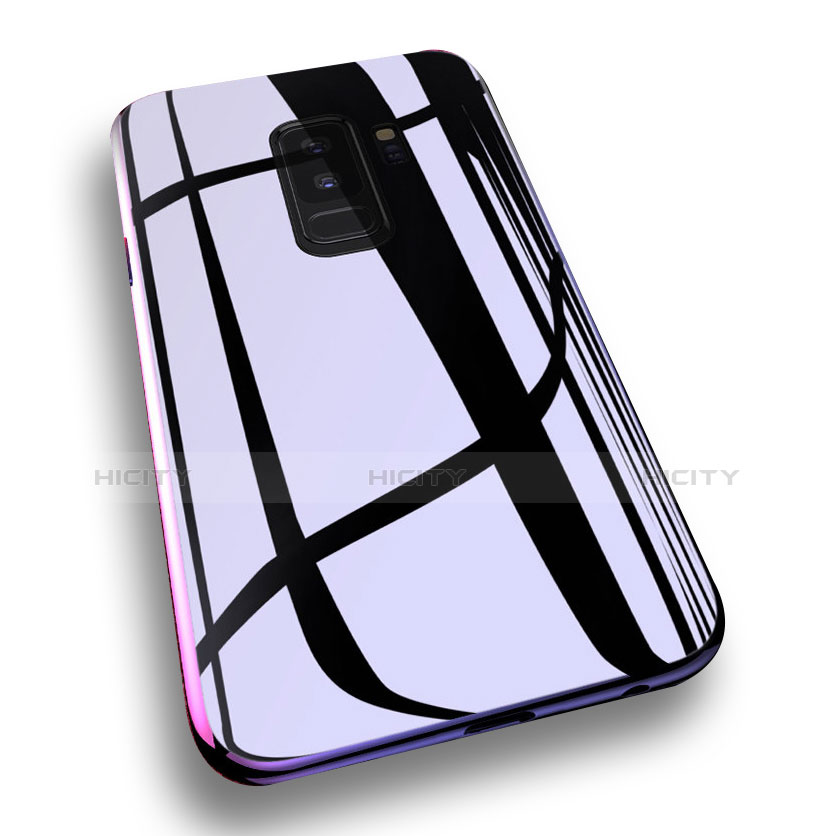 Custodia Silicone Trasparente Specchio Laterale Cover S01 per Samsung Galaxy S9 Plus