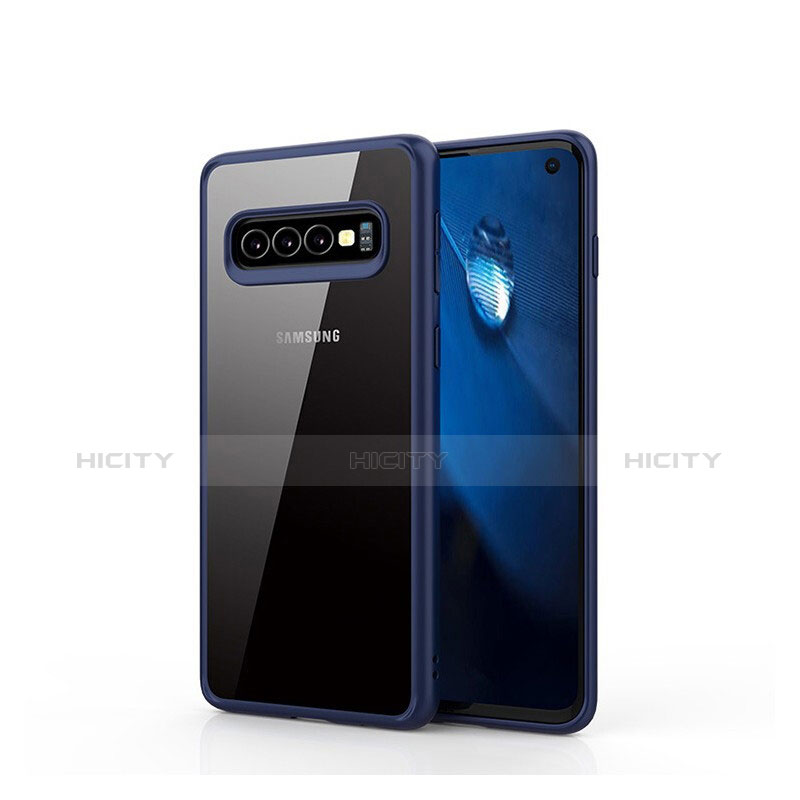 Custodia Silicone Trasparente Specchio Laterale Cover T02 per Samsung Galaxy S10