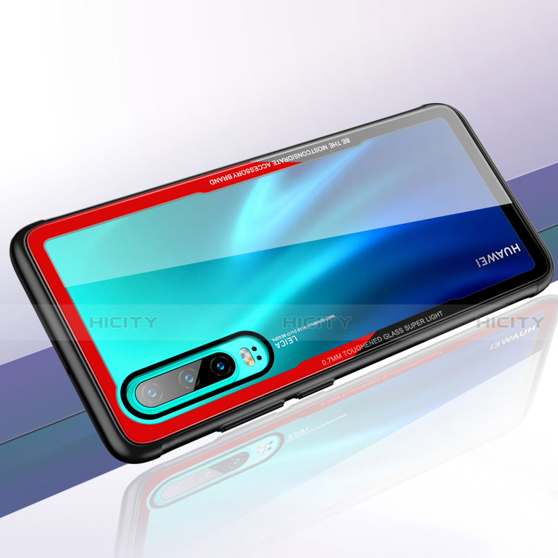 Custodia Silicone Trasparente Specchio Laterale Cover T05 per Huawei P30