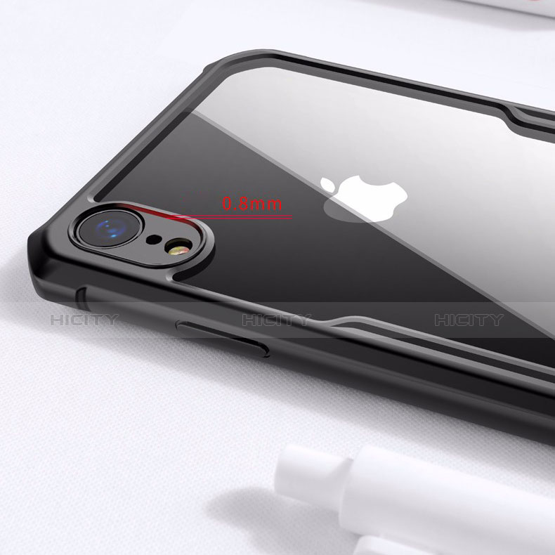 Custodia Silicone Trasparente Specchio Laterale per Apple iPhone XR Nero