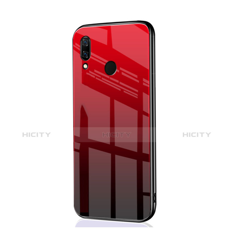 Custodia Silicone Trasparente Specchio Laterale per Xiaomi Mi Play 4G Rosso