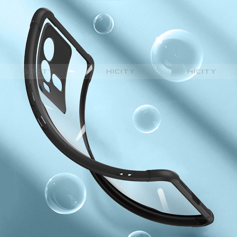 Custodia Silicone Trasparente Ultra Slim Cover Morbida con Magnetico Anello Supporto BH1 per Vivo iQOO 9T 5G