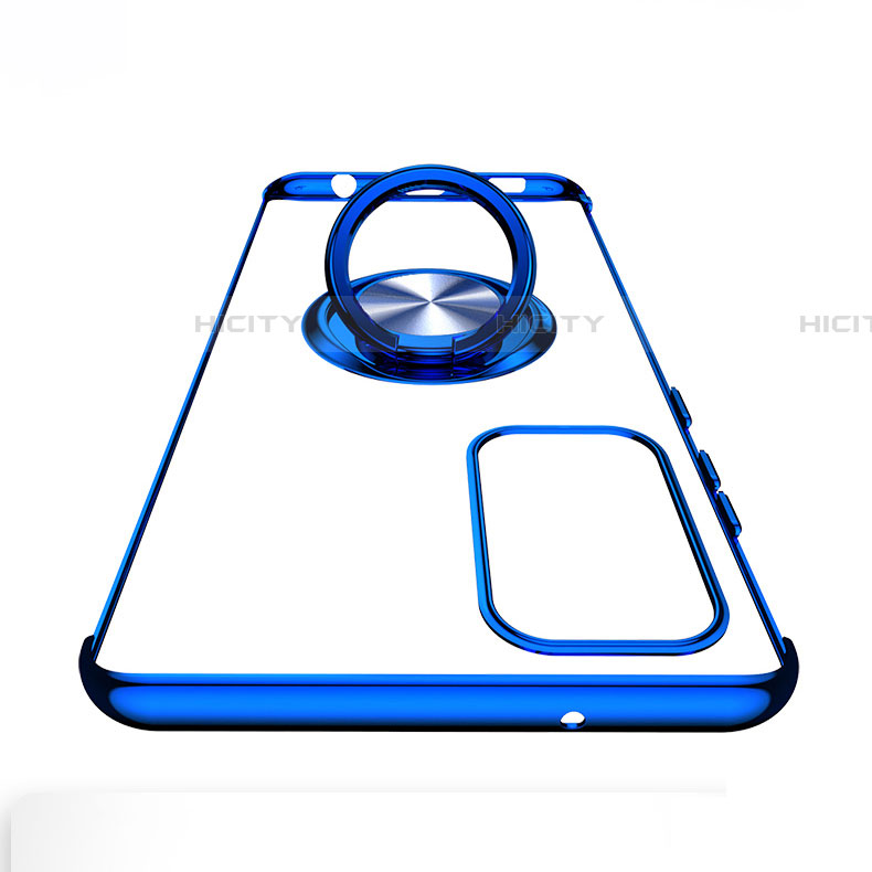 Custodia Silicone Trasparente Ultra Slim Cover Morbida con Magnetico Anello Supporto C01 per Samsung Galaxy S20 5G