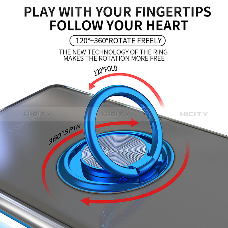 Custodia Silicone Trasparente Ultra Slim Cover Morbida con Magnetico Anello Supporto per Sony Xperia 10 V