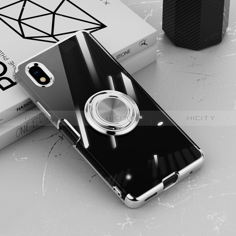 Custodia Silicone Trasparente Ultra Slim Cover Morbida con Magnetico Anello Supporto per Sony Xperia Ace III