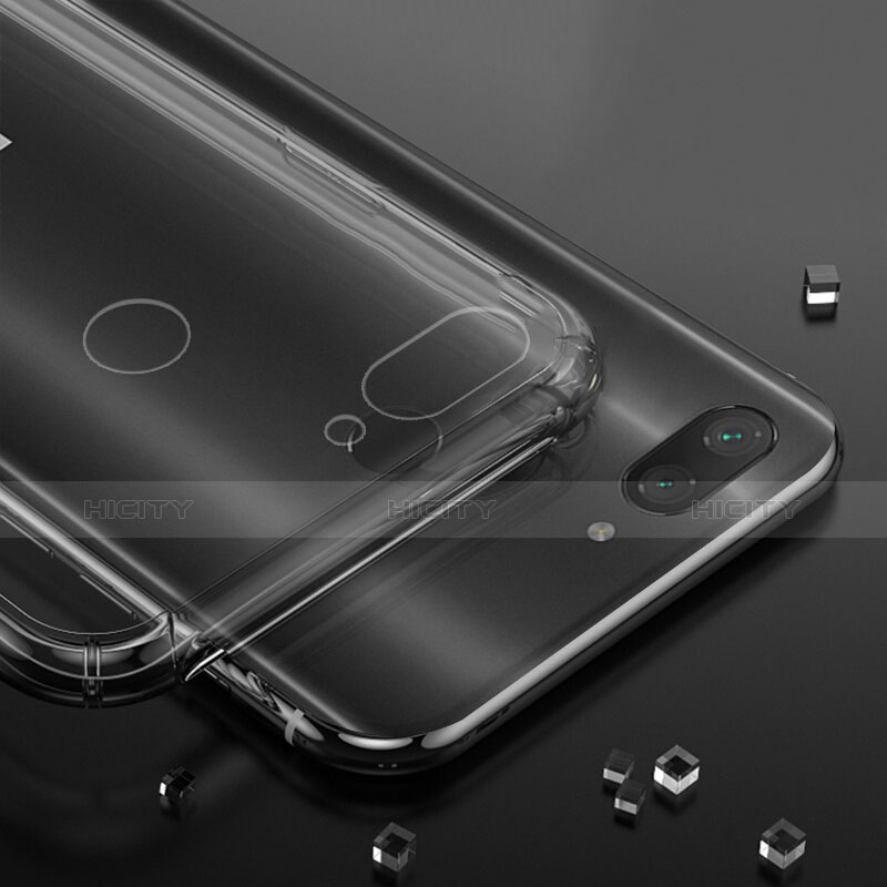 Custodia Silicone Trasparente Ultra Slim Cover Morbida con Magnetico Anello Supporto S01 per Xiaomi Mi 8 Lite
