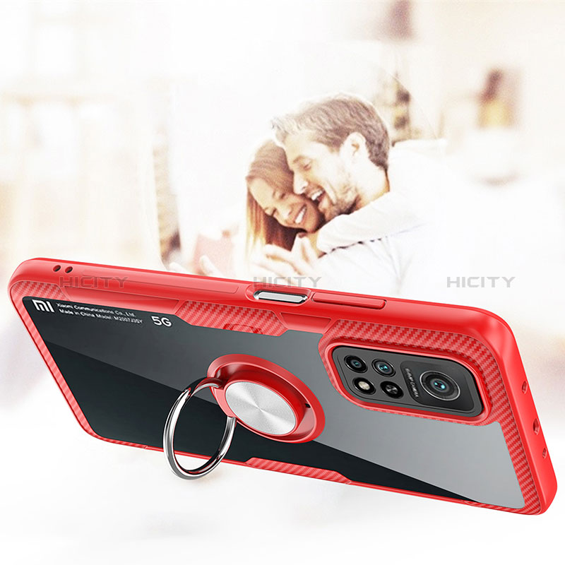 Custodia Silicone Trasparente Ultra Slim Cover Morbida con Magnetico Anello Supporto ZL1 per Xiaomi Redmi K30S 5G