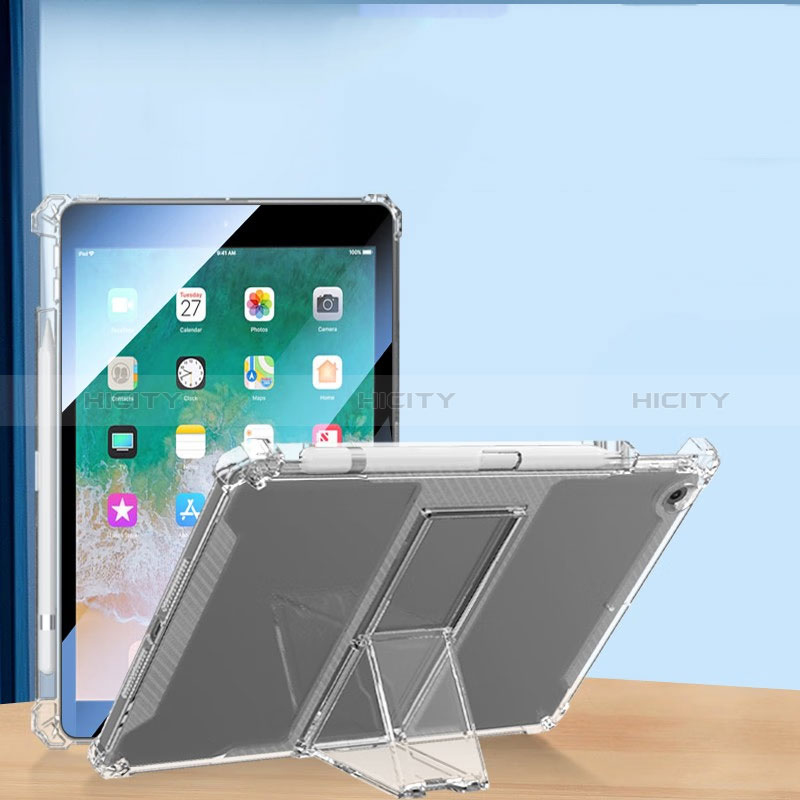 Custodia Silicone Trasparente Ultra Slim Cover Morbida con Supporto per Apple iPad Air Chiaro