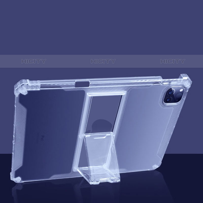 Custodia Silicone Trasparente Ultra Slim Cover Morbida con Supporto per Apple iPad Pro 11 (2020) Chiaro