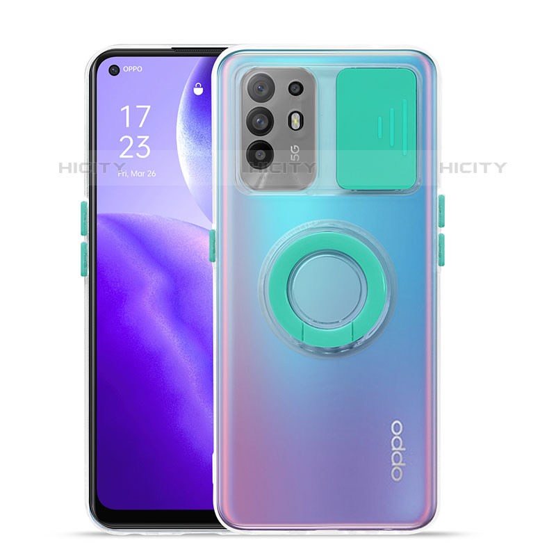 Custodia Silicone Trasparente Ultra Slim Cover Morbida con Supporto per Oppo F19 Pro+ Plus 5G