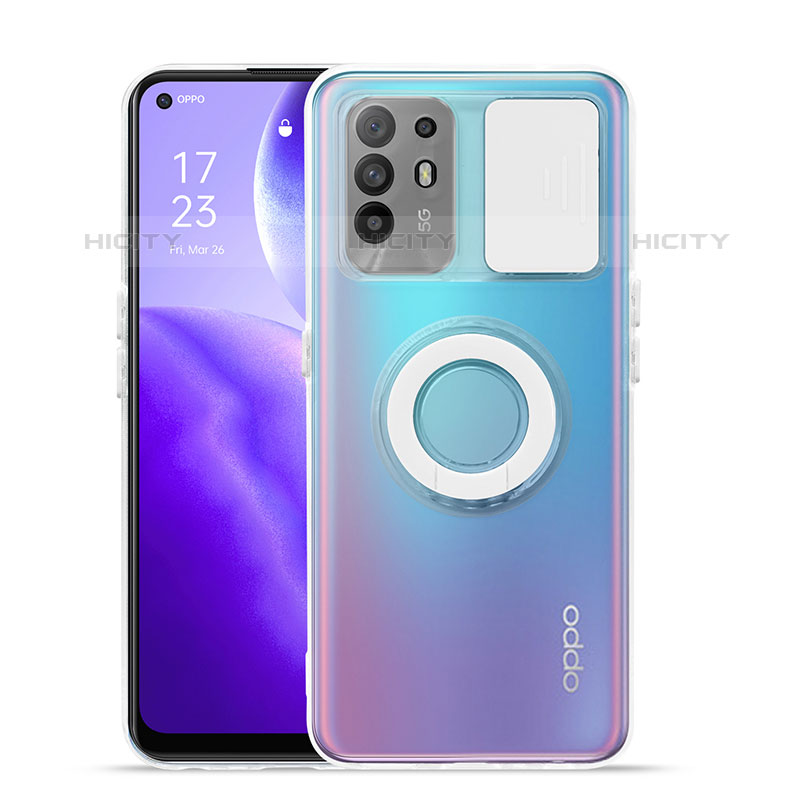 Custodia Silicone Trasparente Ultra Slim Cover Morbida con Supporto per Oppo F19 Pro+ Plus 5G