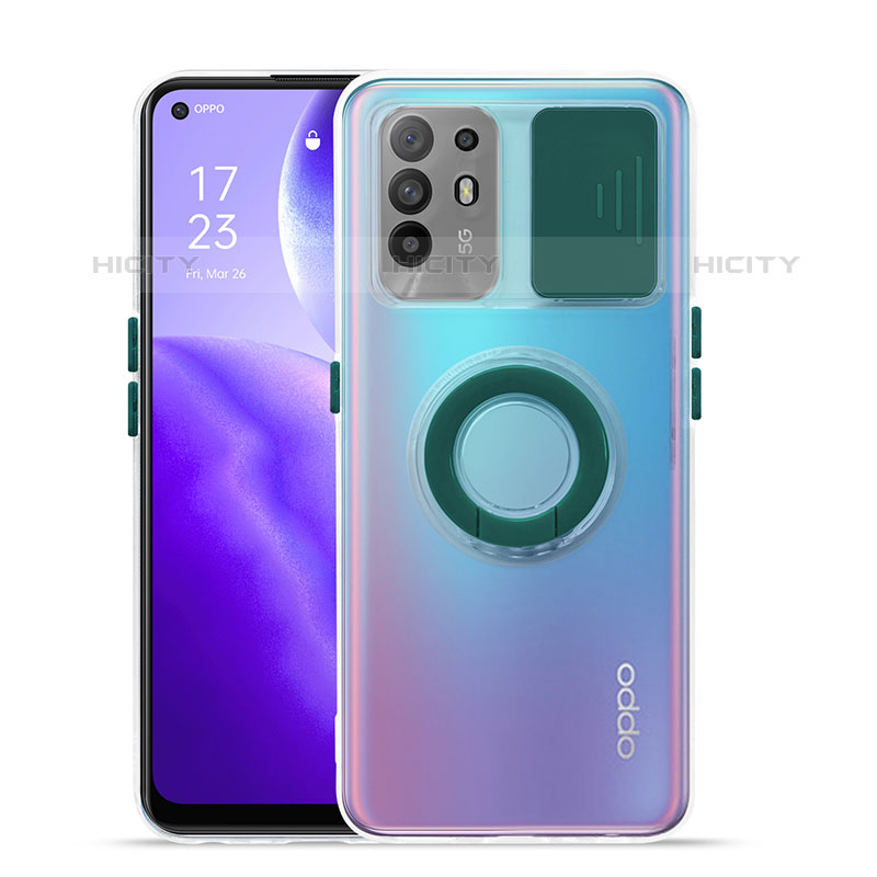 Custodia Silicone Trasparente Ultra Slim Cover Morbida con Supporto per Oppo Reno5 Z 5G