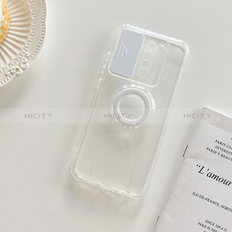 Custodia Silicone Trasparente Ultra Slim Cover Morbida con Supporto per Xiaomi Redmi 9 Prime India