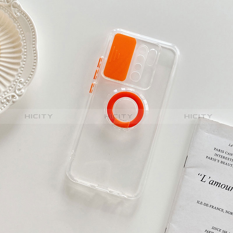 Custodia Silicone Trasparente Ultra Slim Cover Morbida con Supporto per Xiaomi Redmi 9 Prime India