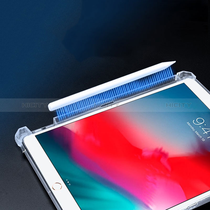 Custodia Silicone Trasparente Ultra Slim Cover Morbida con Supporto S01 per Apple iPad Mini 4 Chiaro