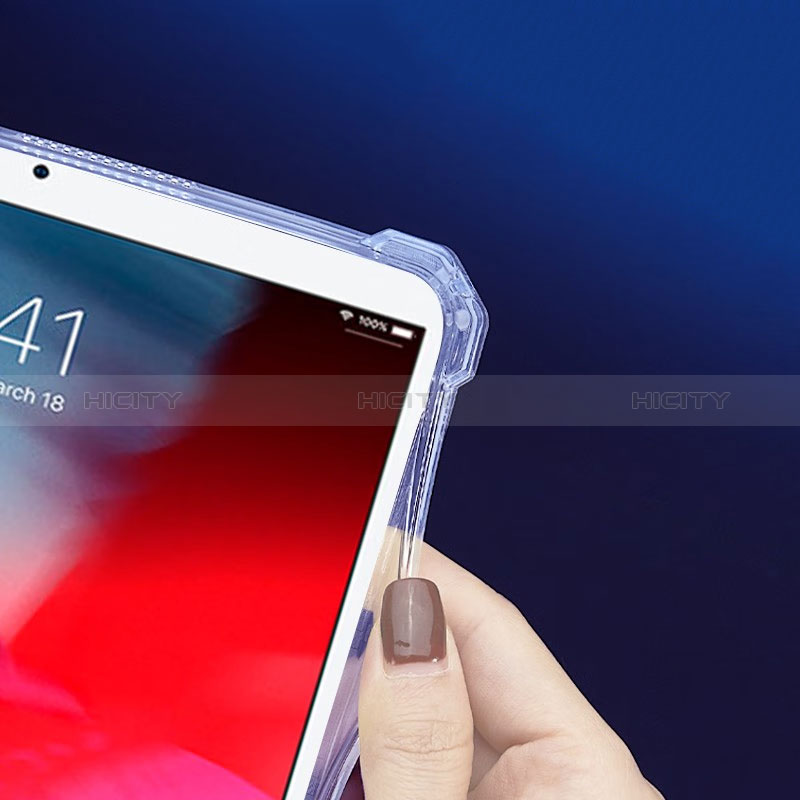 Custodia Silicone Trasparente Ultra Slim Cover Morbida con Supporto S01 per Apple iPad Mini 4 Chiaro