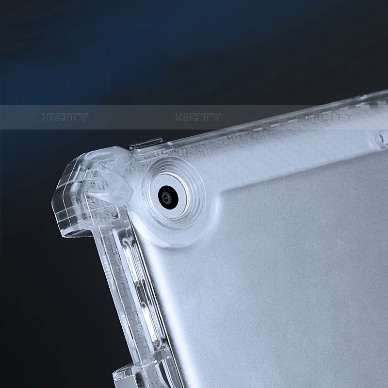 Custodia Silicone Trasparente Ultra Slim Cover Morbida con Supporto S01 per Apple iPad Mini 5 (2019) Chiaro