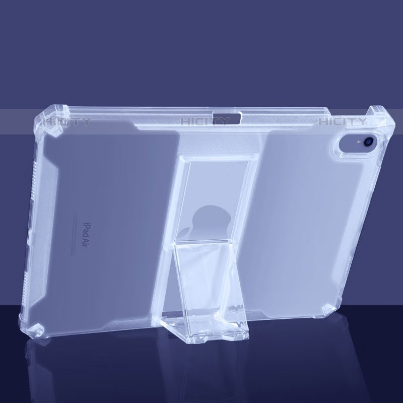 Custodia Silicone Trasparente Ultra Slim Cover Morbida con Supporto S01 per Apple iPad Pro 10.5 Chiaro
