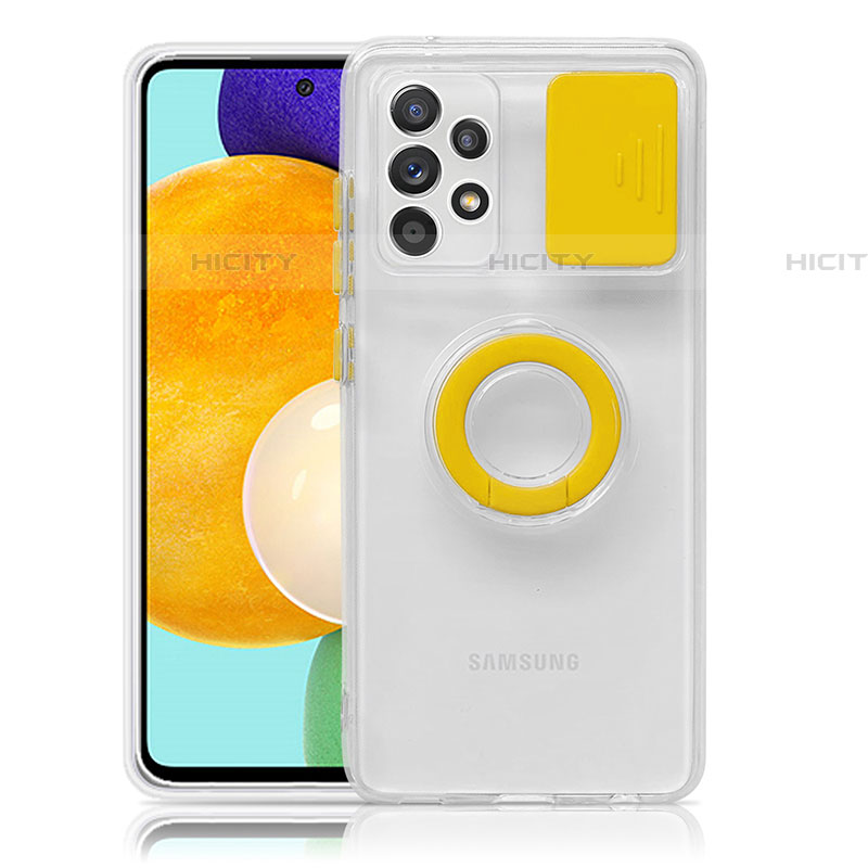 Custodia Silicone Trasparente Ultra Slim Cover Morbida con Supporto S01 per Samsung Galaxy A52 5G
