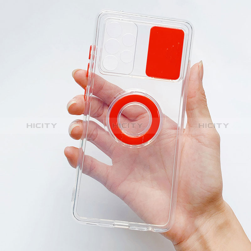 Custodia Silicone Trasparente Ultra Slim Cover Morbida con Supporto S01 per Samsung Galaxy A52s 5G