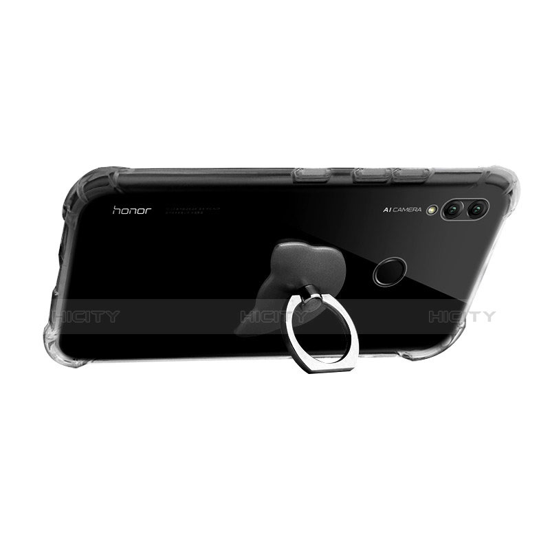 Custodia Silicone Trasparente Ultra Slim Morbida con Anello Supporto per Huawei Honor Note 10 Chiaro