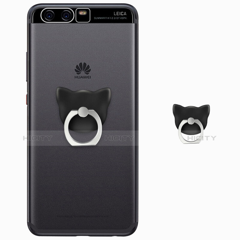 Custodia Silicone Trasparente Ultra Slim Morbida con Anello Supporto per Huawei P10 Chiaro