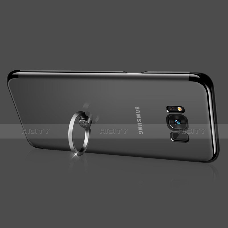 Custodia Silicone Trasparente Ultra Slim Morbida con Anello Supporto per Samsung Galaxy S8 Plus Chiaro