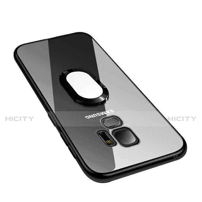 Custodia Silicone Trasparente Ultra Slim Morbida con Anello Supporto per Samsung Galaxy S9 Chiaro