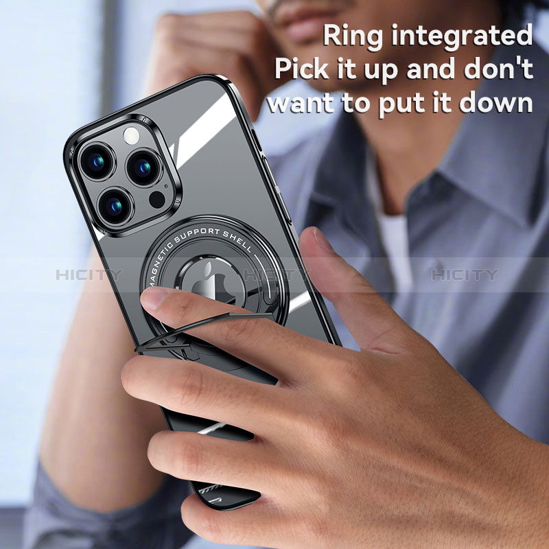 Custodia Silicone Trasparente Ultra Slim Morbida con Mag-Safe Magnetic AC1 per Apple iPhone 13 Pro Max
