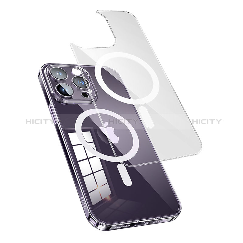 Custodia Silicone Trasparente Ultra Slim Morbida con Mag-Safe Magnetic LD1 per Apple iPhone 14