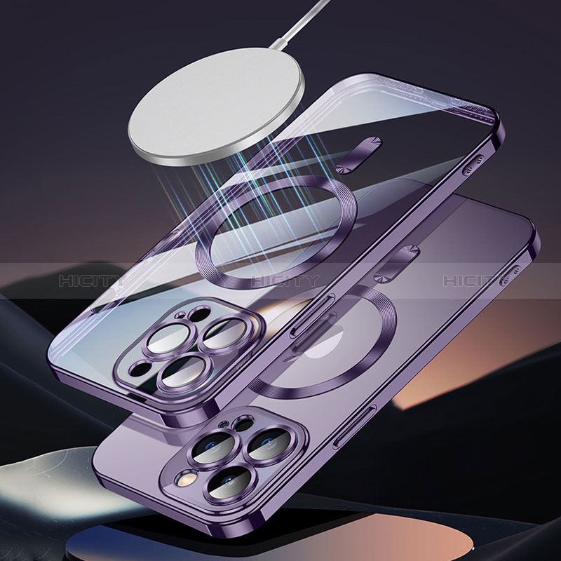 Custodia Silicone Trasparente Ultra Slim Morbida con Mag-Safe Magnetic LD2 per Apple iPhone 13